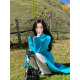 Turquoise green double-sided cashmere wool coat