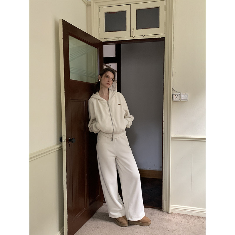 竹依依两色连帽卫衣套装女春季宽松慵懒软糯垂感阔腿裤两件套,淘宝优惠券,粉丝福利购,淘宝优惠卷