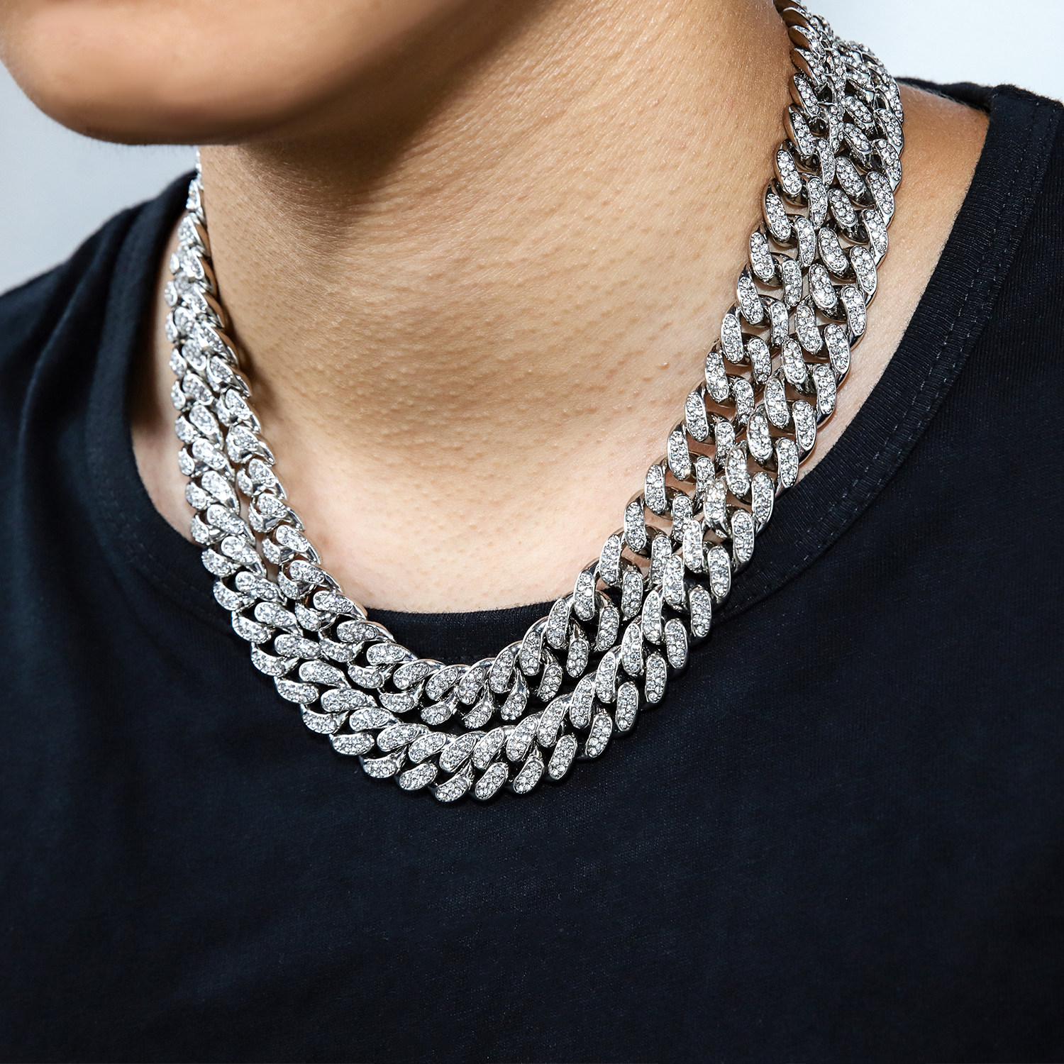 nyuk欧美街舞嘻哈风重工满钻款项链 nyukhiphopworld项链