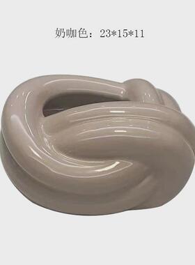 现代简约电镀陶瓷纸巾盒抽纸盒餐桌卧室艺术陶瓷客厅茶几趣味家用