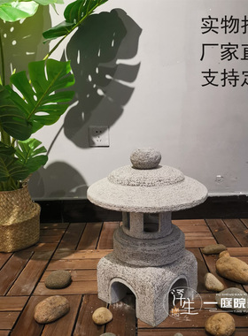青石灯塔石灯笼庭院景观摆件仿古