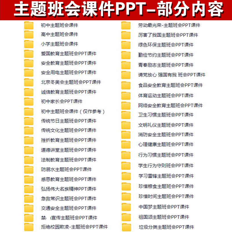 2024主题班会PPT课件教案优质课小学初高中班主任教师工作资料包-图2