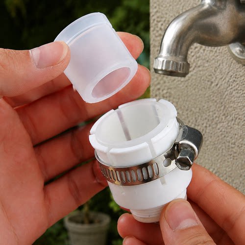 万用水龙头接头净水器转接头3个装白色硅胶万用接头转换接头接口 - 图1