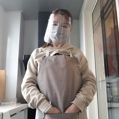 【原封正品】炒菜防油烟防油溅防护面罩全脸透明做饭厨房面具神器 - 图0