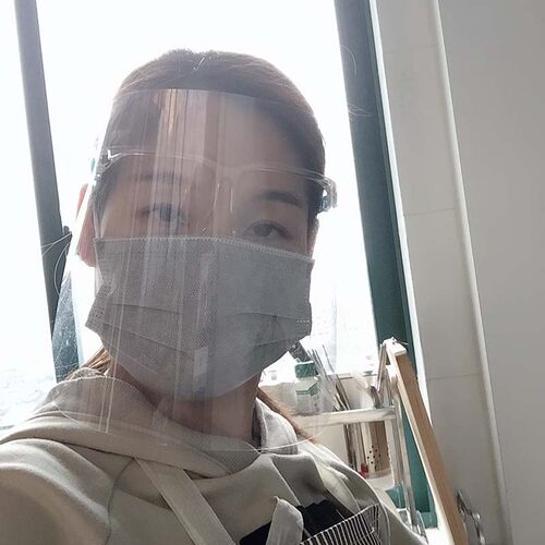 【原封正品】炒菜防油烟防油溅防护面罩全脸透明做饭厨房面具神器 - 图1