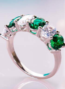 ChinPin/芷芯女进口莫桑石戒指