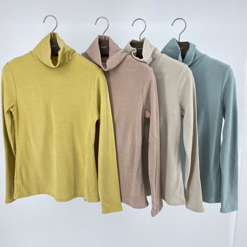 CASER凯撒内衣 女士中厚秋款打底衫暖膨绒高领长袖上衣 BI55027 - 图1