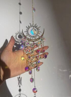 太阳捕手风铃炫彩水晶棱