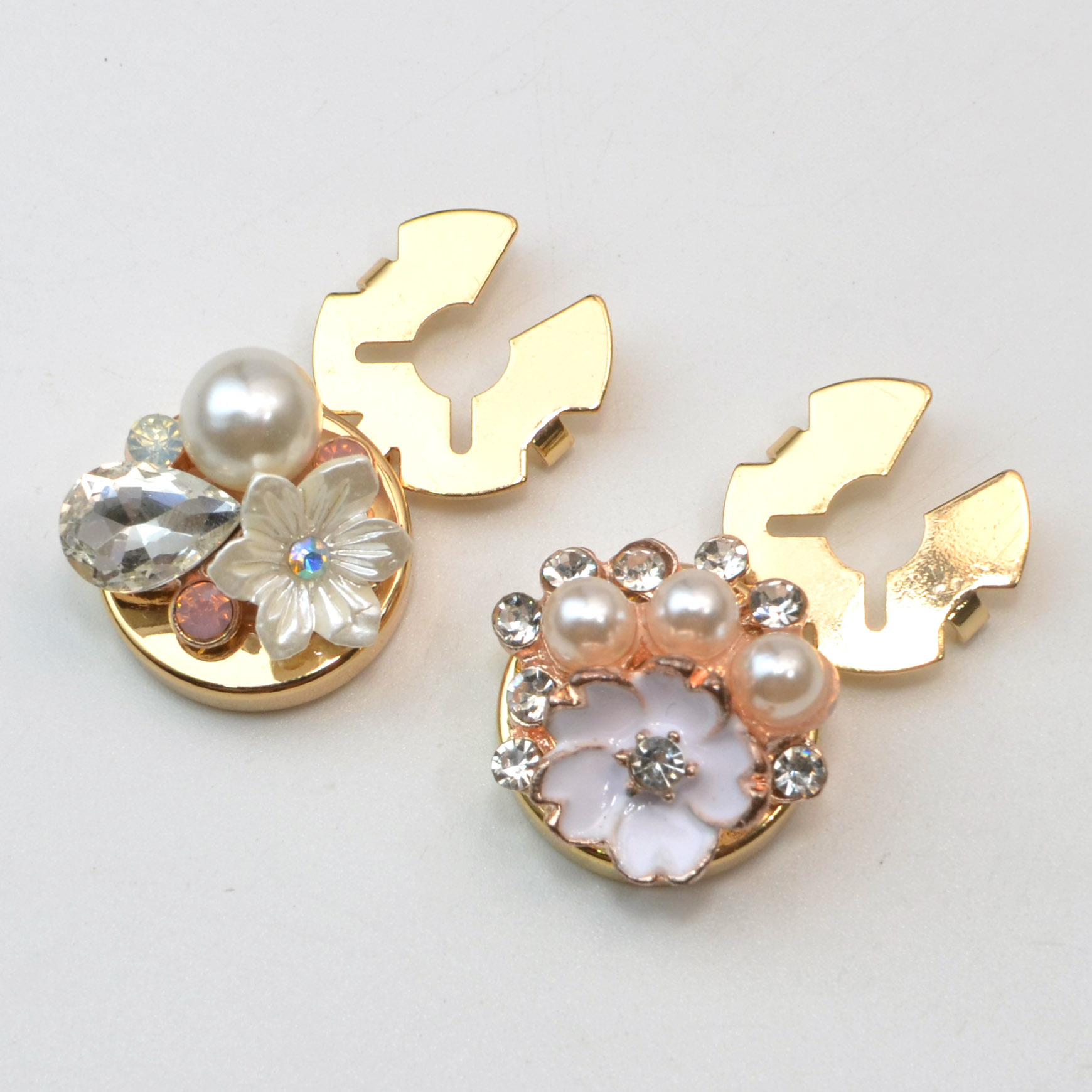 Button Covers袖扣女士气质衬衫礼服袖花瓣纽扣盖ins袖扣衬衫装饰 - 图1