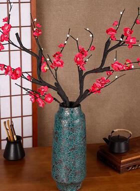 客厅仿真花梅花绢花套装