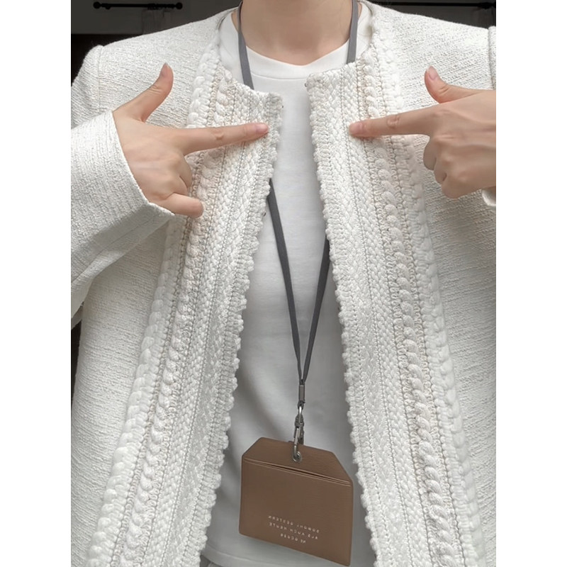 郭九九呢棉气质简约圆领宽松显瘦外套秋季百搭上衣高腰休闲阔腿裤,淘宝优惠券,粉丝福利购,淘宝优惠卷