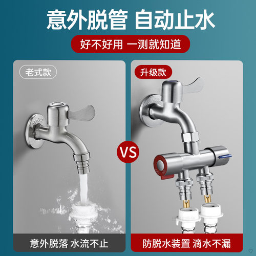 洗衣机水龙头一分二接头三通分水阀一进二出双头双用水分流器两用 - 图1