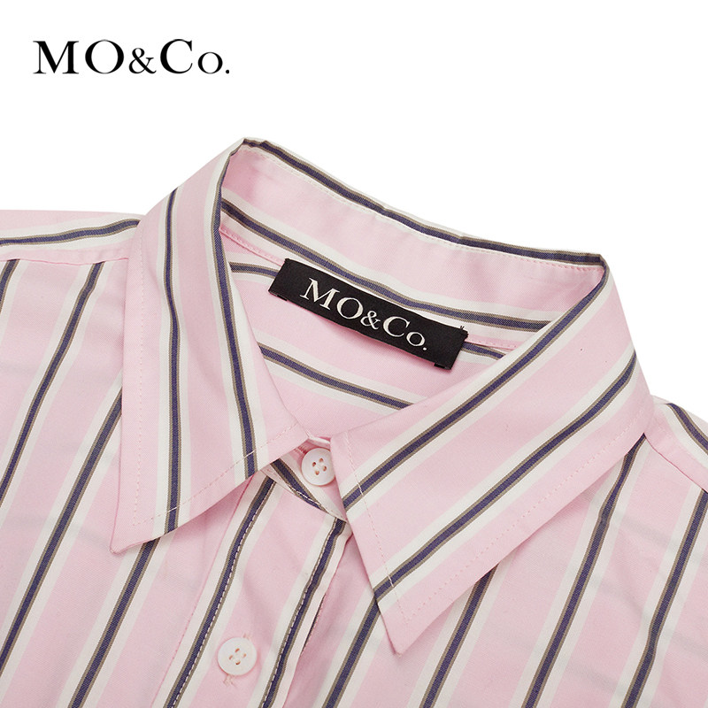 moco春季新品清新条纹摩安珂连衣裙 moco摩安珂outlets店连衣裙