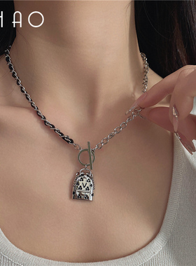 嘻哈个性辣妹配饰金属书包吊坠项