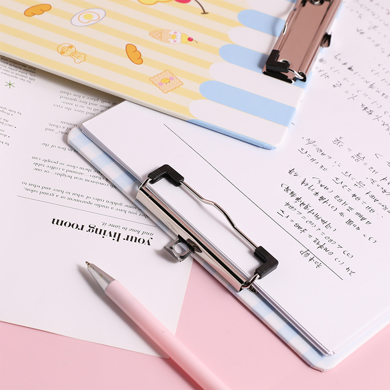 a4板夹文件夹学生写字垫板女生可爱卡通资料夹学生用多功能卷子试卷夹收纳册夹小学生书写纸垫纸考试垫板文具 - 图3