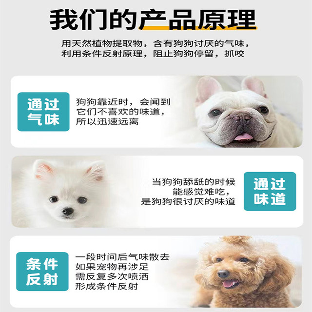 Dog repellent spray to prevent dogs from pooping and urinating, special long-lasting outdoor strong anti-wild dog and cat powder spray