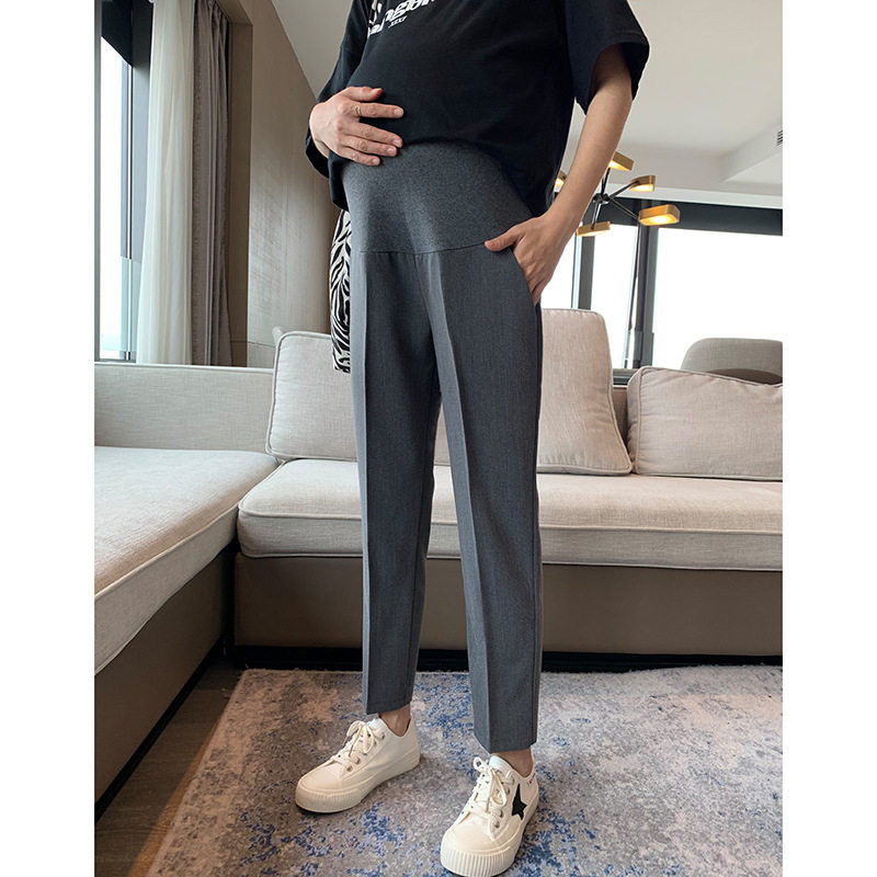 孕妇九分韩国春秋季款外穿子西装裤 布衣妈咪孕妇直筒裤