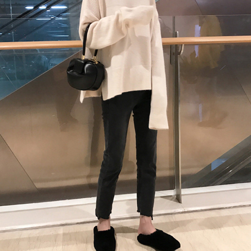 孕妇直筒牛仔裤子外穿薄款打底裤 布衣妈咪孕妇直筒裤