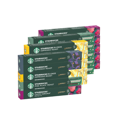 【下拉详情领券】星巴克胶囊咖啡Nespresso胶囊咖啡200粒浓缩咖啡