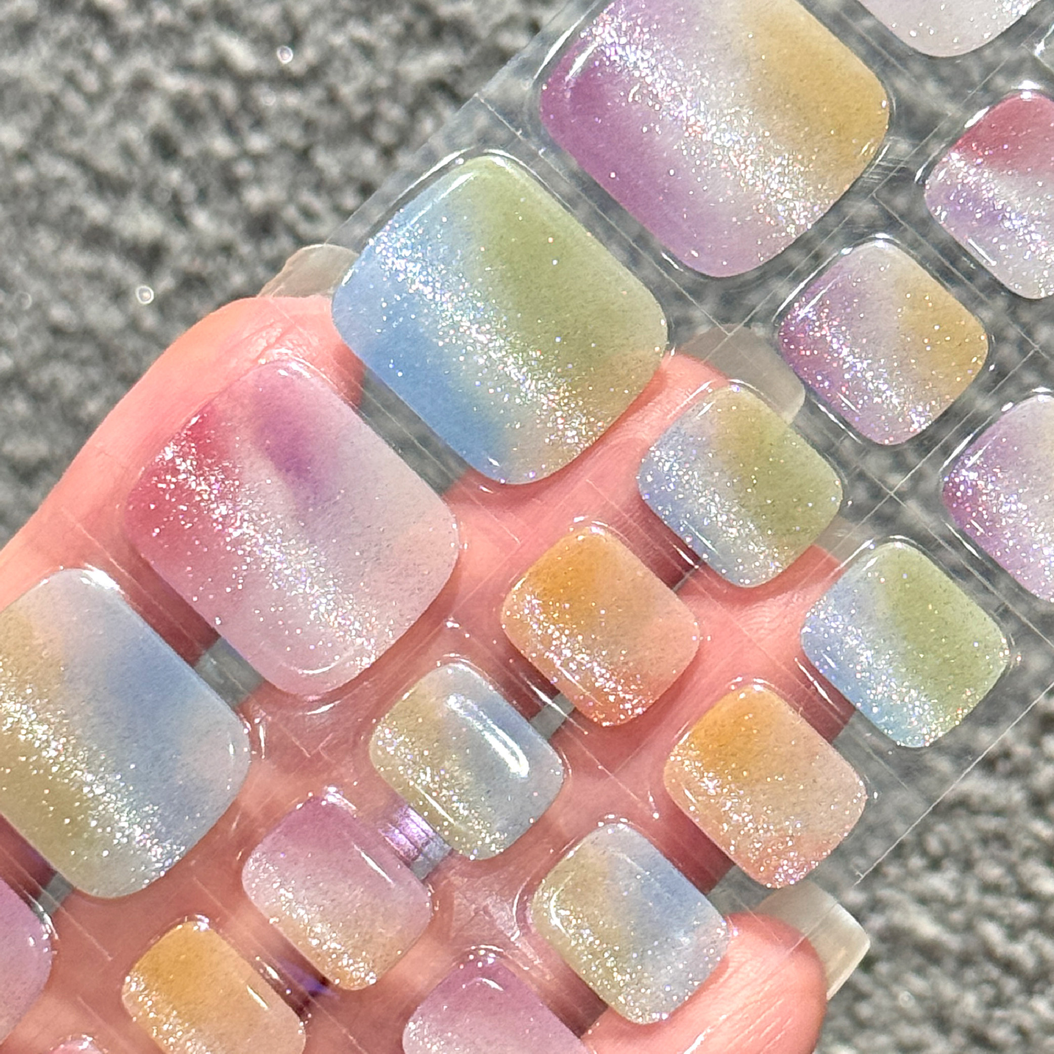 【超炸！买2送一字灯】茵彩夏日新款uv半固化凝胶脚趾甲贴片美甲,淘宝优惠券,粉丝福利购,淘宝优惠卷