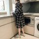 Sun protection retro Hong Kong style thin coat plaid shirt