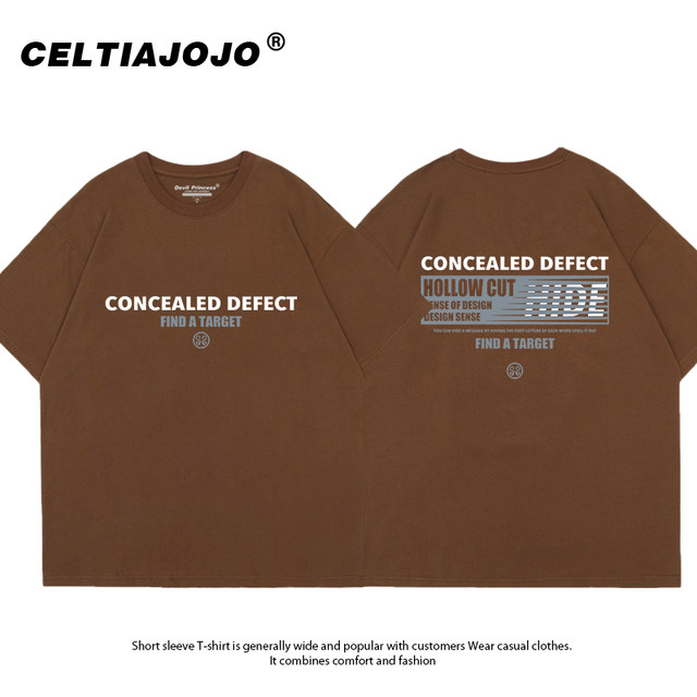 Ins style right shoulder pure cotton short sleeve t-shirt spring and summer