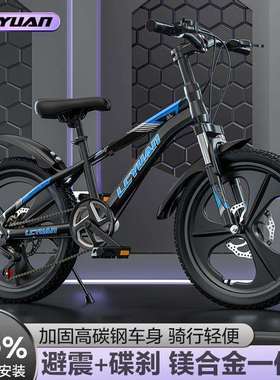 路驰远飞越儿童自行车山地车变速中大童小学生女孩男童单车青少年