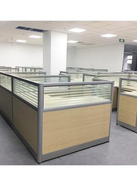 北京办公家具职员办公桌椅四人位员工位卡座屏风拐角L形办公桌子