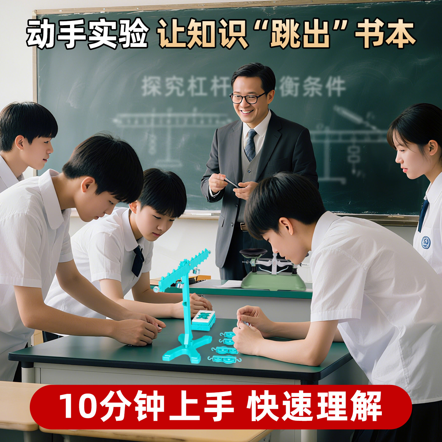 初中物理力学实验器材全套初二下册八年级八下人教版摩擦力牛顿第一定律二力平衡压强杠杆天平滑轮套装实验箱,淘宝优惠券,粉丝福利购,淘宝优惠卷