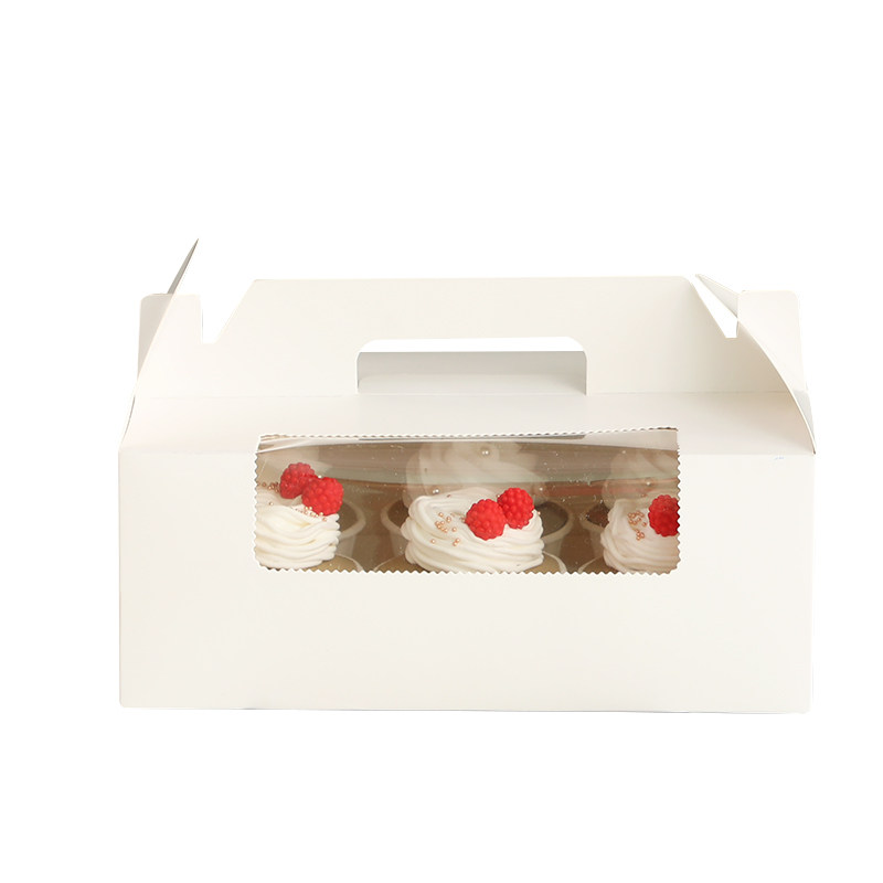 马芬杯蛋糕杯包装盒小纸杯开窗手提蛋糕2粒4粒6粒打包手拎包装盒 甜萌铺子旗舰店 淘优券