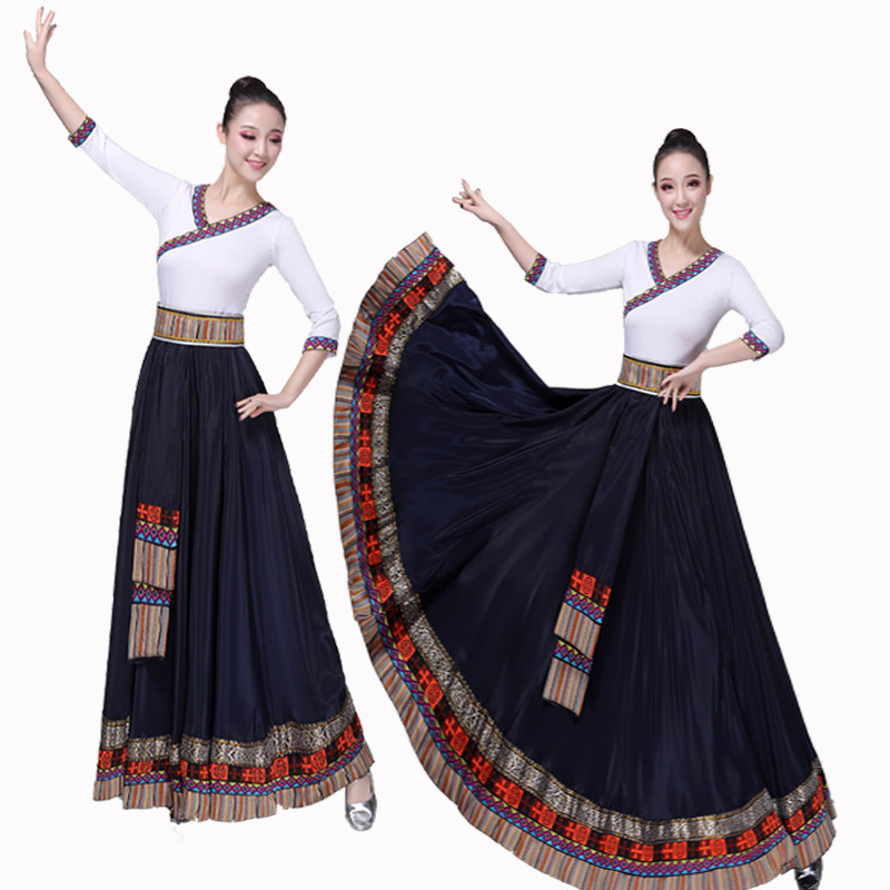 卓思蔻藏族舞蹈服装广场舞演出服 卓思蔻民族服装/舞台装