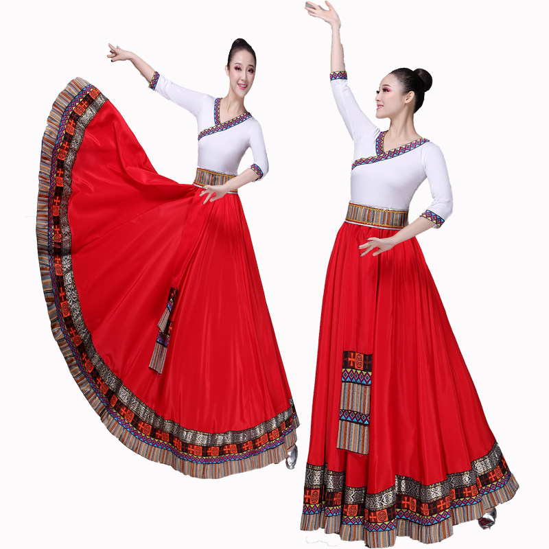 卓思蔻藏族舞蹈服装广场舞演出服 卓思蔻民族服装/舞台装