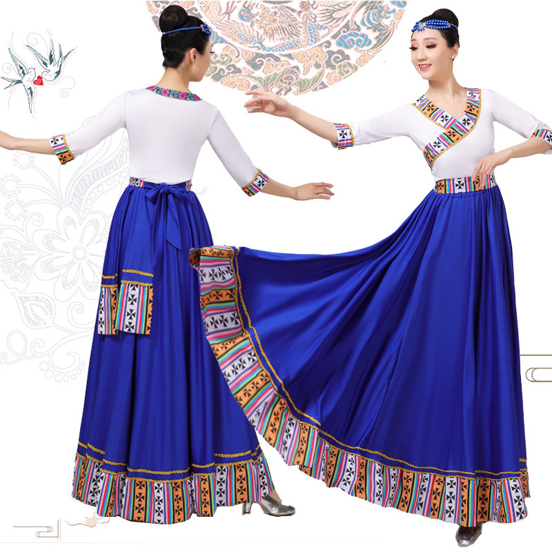 藏族半身练功演出服装广场舞表演裙 卓思蔻民族服装/舞台装