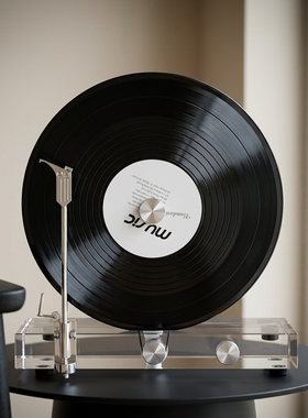 透明亚克力静音无磁唱片播放器摆