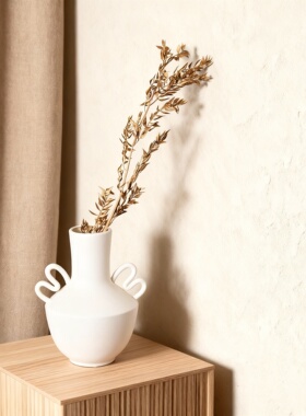 轻奢优雅白色陶瓷花瓶家居摆件