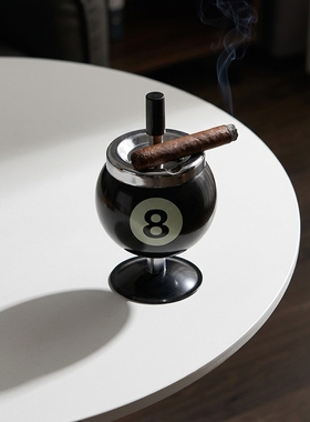 台球造型不锈钢烟灰缸摆件