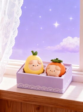 可爱卡通动物收纳摆件儿童房