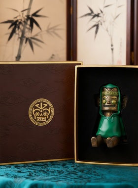 国潮木质佛像摆件礼盒装