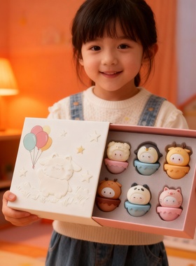 卡通动物造型儿童房收纳摆件