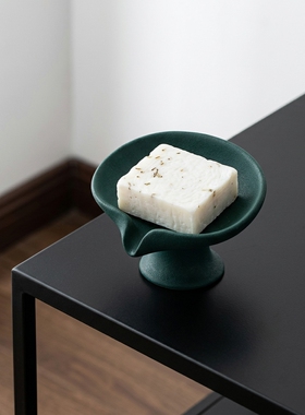 创意陶瓷绿色简约浴室肥皂架