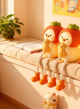 创意可爱小鸡吊脚娃娃桌面摆件