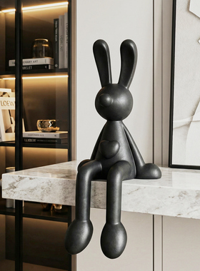 创意树脂兔子书架桌面摆件