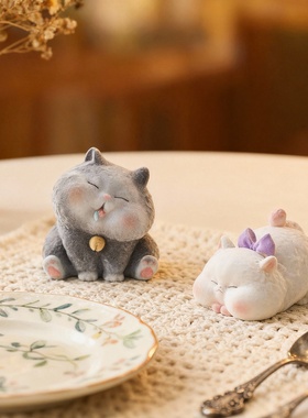 手作可爱萌小猫毛绒包包挂件