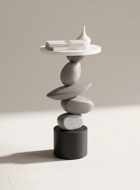 现代简约北欧圆形叠层沙发边几