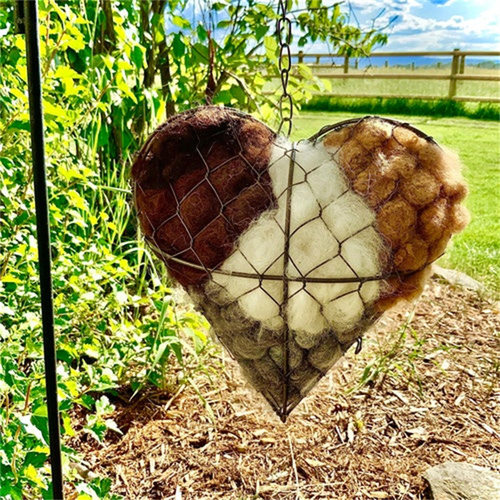 独立站 Bird Nesting Heart Outdoor Yard Art鸟巢心户外庭院艺术 - 图0