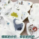 Водонепроницаемый детский хлопковый нагрудник для еды, марлевый слюнявчик, шарф, хорошо впитывает воду