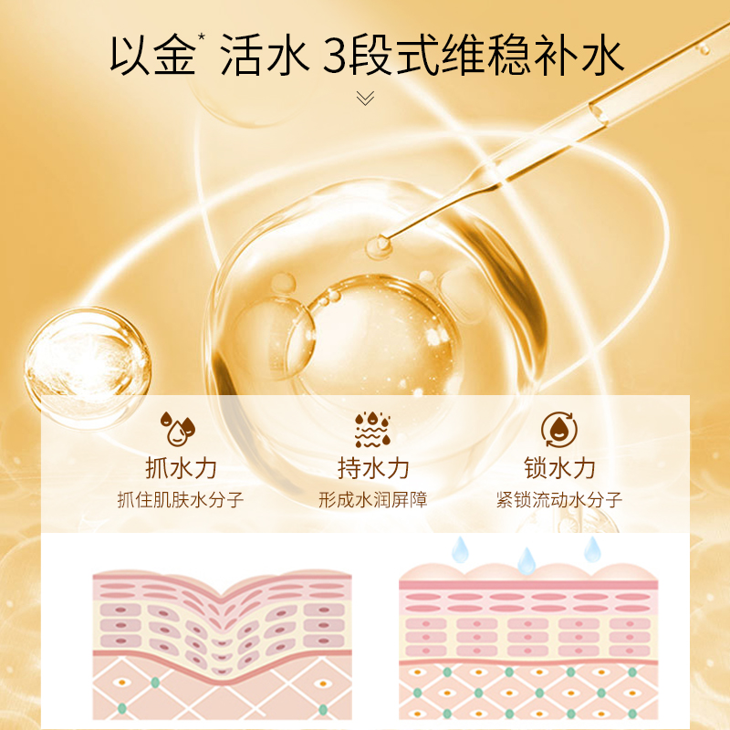 泰国ATREUS黄金爽肤水金箔提拉紧致肌肤保湿补水滋润收缩毛孔湿敷-图0