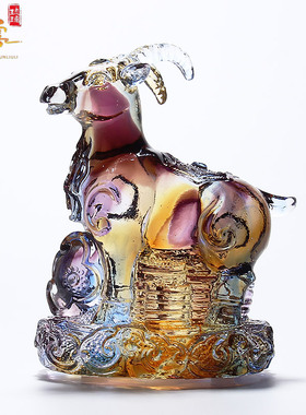 十二生肖摆件全套水晶琉璃工艺品