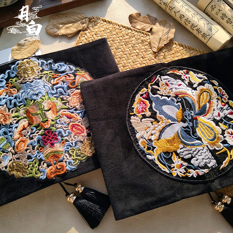 月白 织金 原创国风刺绣书衣手帐手账本毛绒书皮日记本文创笔记本,淘宝优惠券,粉丝福利购,淘宝优惠卷