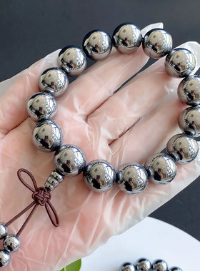 太赫兹佛珠手串太硅石佛念珠21颗手持THZ融冰矿石饰品情侣